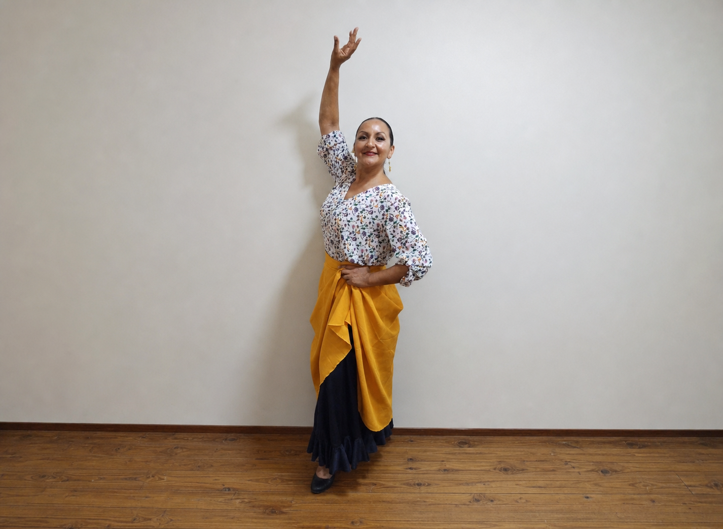 Débora bailando flamenco